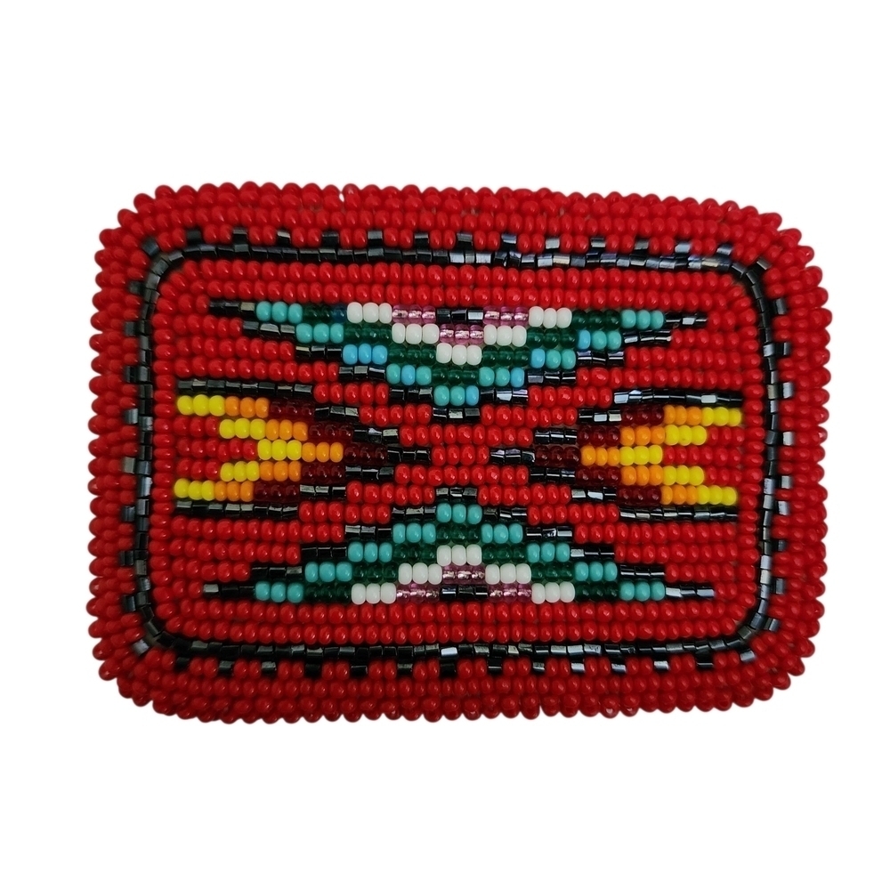 SOUTHWESTERN BEADED BELT BUCKLE